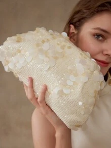 MOTF PREMIUM 女士时尚亮片手拿包，优雅、奢华的女士包，完美搭配女士舞会礼服、舞会配饰、闪亮优雅的女士包，派对舞会包