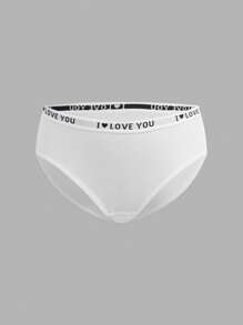 SHEIN Girlism 6pcs/Pack Tween Girls Simple Elastic Waist Soft Letter Pattern Hipster Briefs - Baby Pink - View 17