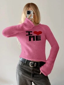 Forever 21 Suéter lindo de punto para el Día de San Valentín en rosa - Rosa - Ver 5