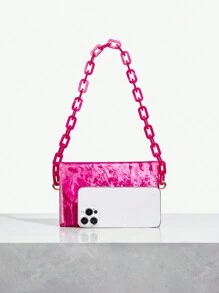 SHEIN SXY Women's Minimalist Handbag, Casual Daily Use Storage Bag - Red - View 5