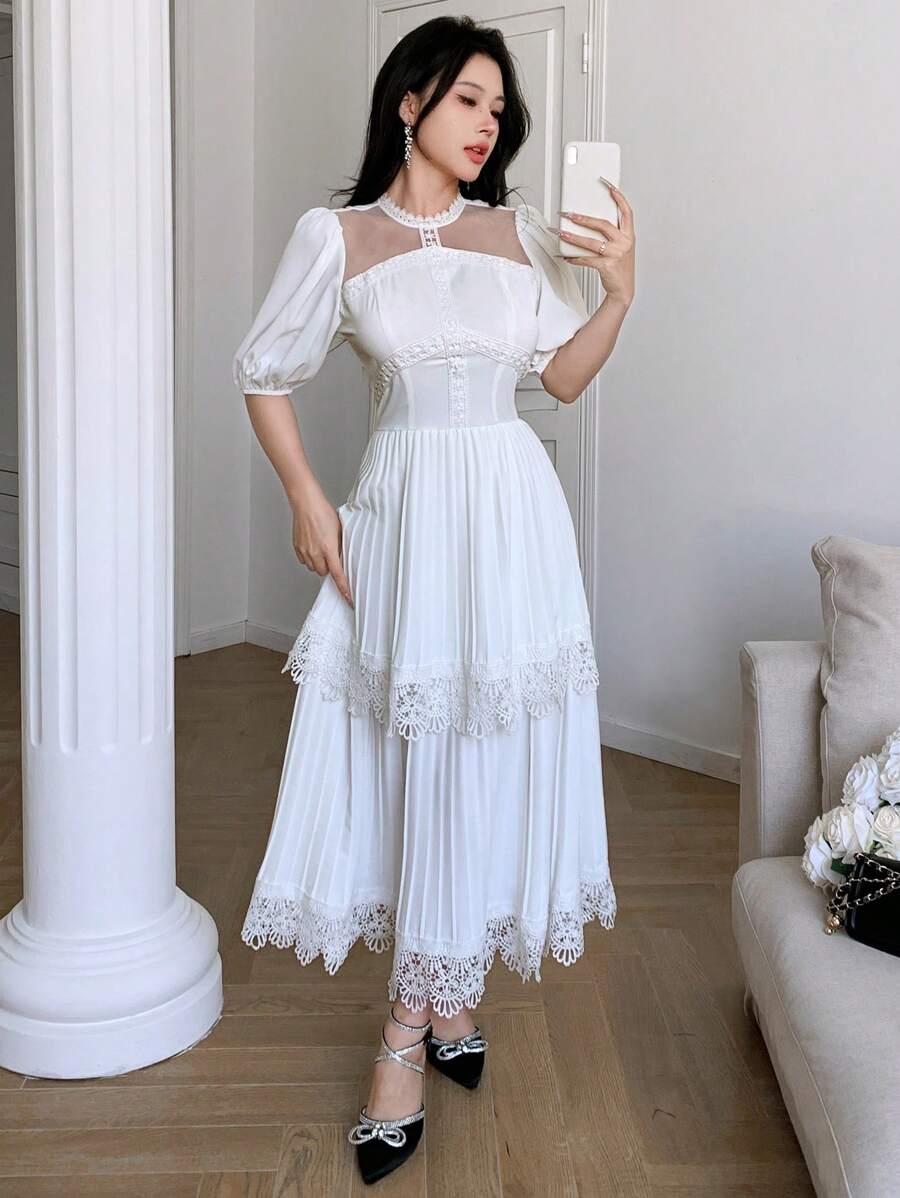 Modelyn 女士简约休闲短裙,时尚日常穿着 - 白色 - 查看 1