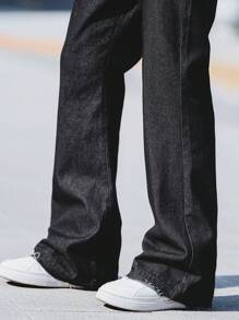 Manfinity Homme Men's Casual Pocket Straight-Leg Flared Jeans