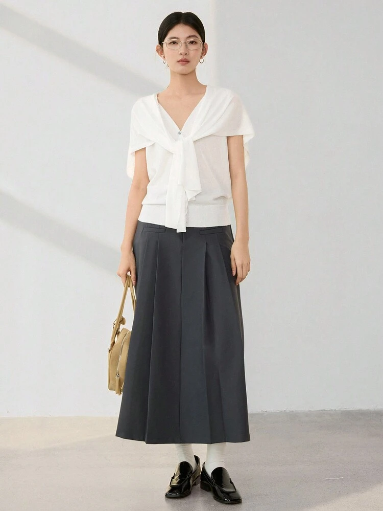 Women's Knitted Cardigan With Short Sleeves