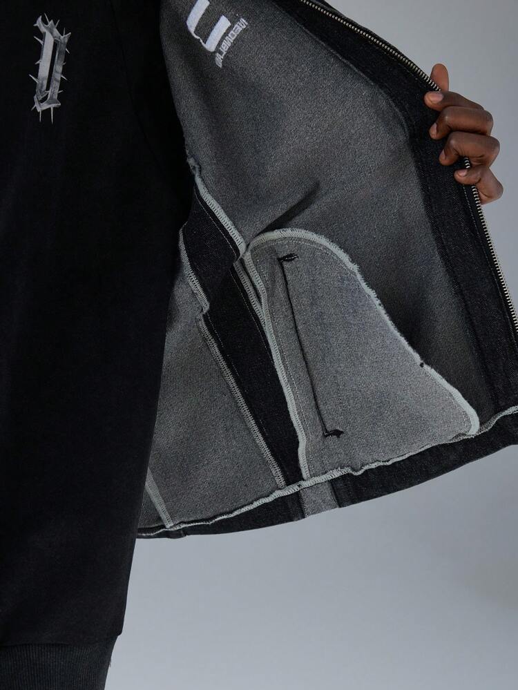 Men's Loose Fit Street Style Long Sleeve Denim Jacket