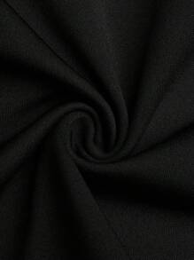 Sunspun Plus Size Elegant Holiday Party Sweet Sexy Black & White Patchwork Long Sleeve A-Line Dress, Birthday Party, Wedding Guest, Cocktail, Formal Occasion