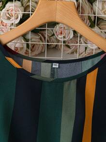 SHEIN LUNE Plus Size Women Colorful Striped Sleeveless Dress Spring Outfits For Women Summer Outfits For Women Summer Clothes Easter Outfit Women Western Wear Women