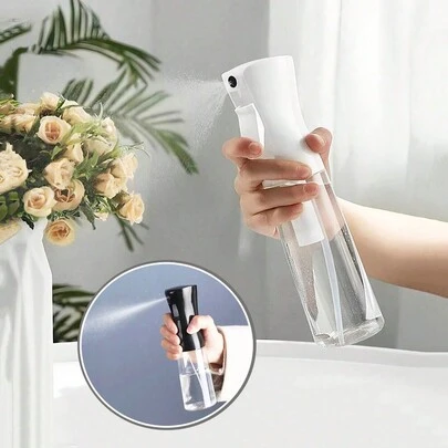 SHEIN Bình xịt mini áp suất cao, bình xịt phun sương siêu mịn có thể nạp lại khi đi du lịch trong suốt cho tóc, trang điểm, làm vườn và nhà bếp