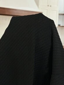 SHEIN 纯色荷叶边不对称孕妇短袖 T 恤