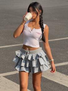 Comfortcana Ultra-Short Sexy Low-Waist Ruffled Skirt