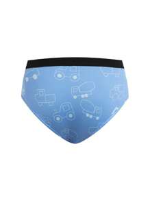 3件套男童牛奶丝印花内裤套装 - 藍色 - 查看 11