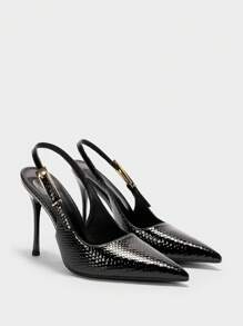 CUCCOO BIZCHIC Women's Minimalist High Heel Casual Pumps, Suitable For Daily Wear Spring Shoes Spring Break Easter For Christmas Valentine's Day - Black - View 4