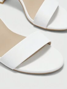 CUCCOO BIZCHIC Round Toe Thick Heel Bow Decor Fashion Ladies' High Heel Sandals Spring Shoes Spring Break Easter