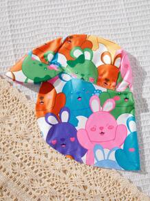 SHEIN Baby Girl Cartoon Print Long Sleeve Swimsuit - Multicolor - View 6