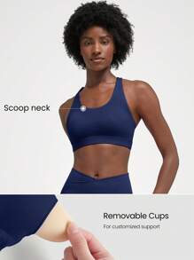 GLOWMODE Reggiseno sportivo FeatherFit™ con fasce incrociate