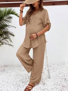 SHEIN 孕妇休闲宽松两件套