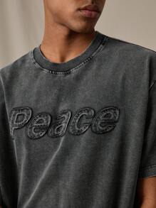 Manfinity VCAY Men's Knit Casual Loose Fit Short Sleeve T-Shirt - Dark Grey - View 5