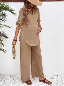 SHEIN 孕妇休闲宽松两件套