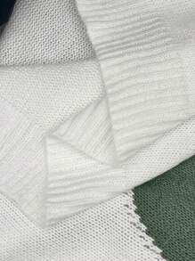 SHEIN CURVE+ 大码女式套头毛衣，图案数字设计，针织套头衫，秋冬款