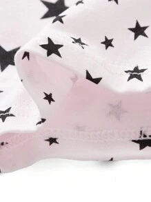 Tween Girls Star Printed Comfortable Boyshort Panties - Pink - View 5