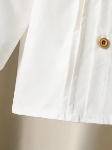 Souflis Souflis 男婴绅士英伦风衬衫 + 泰迪熊刺绣蝴蝶结 + 围兜裤套装适合生日、婚礼、派对、春秋季 - 淺藍色 - 查看 4