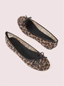 CUCCOO DOLLMOD Women's Leopard Print Mesh Flat Shoes, Casual & Stylish For Everyday Wear - Brown - View 5