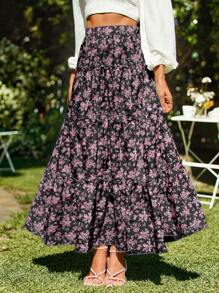 SHEIN VCAY 女士简约时尚休闲日常穿裙，适合派对、约会、下午茶、夏季、海滩度假、音乐节