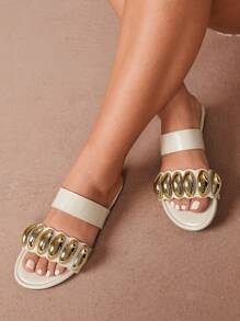 CUCCOO CURVES Women's Wide Width Flat Bohemian Beach Holiday Casual Sandals - Beige - View 10