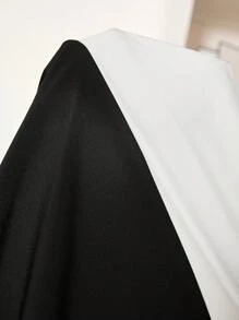 SHEIN Frenchy Consultar la guía de tallas con cartas de colores, cintura elástica, sin cremallera - Blanco y Negro - Ver 8
