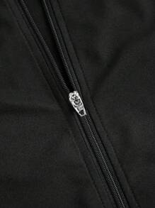 Slaydiva 2 Stücke Damen einfache lässige Herbst-Winter Stretch T-Shirts mit halber Reißverschluss, V-Ausschnitt und langem engen Ärmel, weiß und schwarz