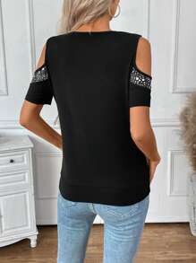 SHEIN LUNE 女士露肩简约时尚休闲 T 恤，日常穿着