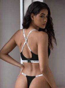 EasyFave 5 piezas/paquete de Sujetadores para mujeres sin aros ni metal, con relleno desmontable - Multicolor - Ver 2