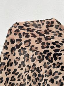 SHEIN CURVE+ Áo cánh thường ngày họa tiết da báo dài tay cài nút phía trước cỡ lớn - Nhiều màu - Xem 11