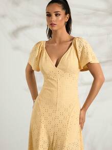 Glamine Robe longue pour femme - robe élégante pour vacances d'été, tenue de la Saint-Valentin, parfaite pour les mariages et les événements formels, Saint-Valentin - Nude - Voir 4