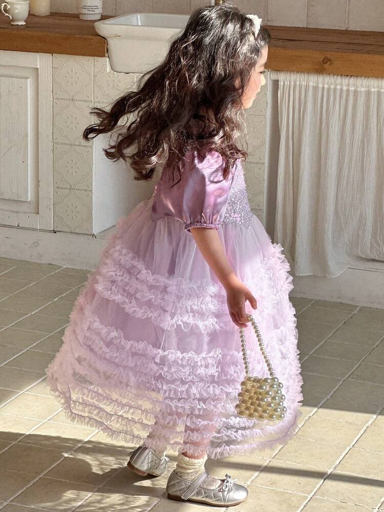 Young Girl Short Sleeve Casual Simple Fashionable Daily Dress,Girls Summer Outfits