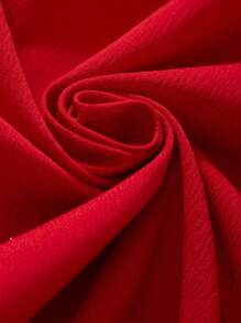 Tween Girls Floral Print Peplum Top With Front Button Decoration And Skirt 2 Pieces Set - Red - View 7