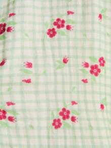 SHEIN Young Girls' Yellow Plaid Floral Print Cotton V-Neck Sleeveless Jacket, Suitable For Spring And Winter