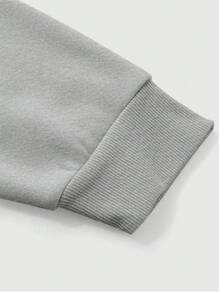 PAVTROS Men's Slogan & Angel Print Long Sleeve Hoodie Sweatshirt Hoodie Graphic Hoodies For Men Graphic - Light Grey - View 5