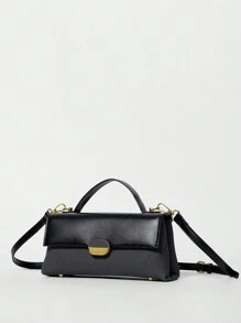2024 Fashionable Contrast Color Shoulder Messenger Bag & Mini Square Bag For Women, Bag For Women Elegant Winter Gifts - Black - View 2