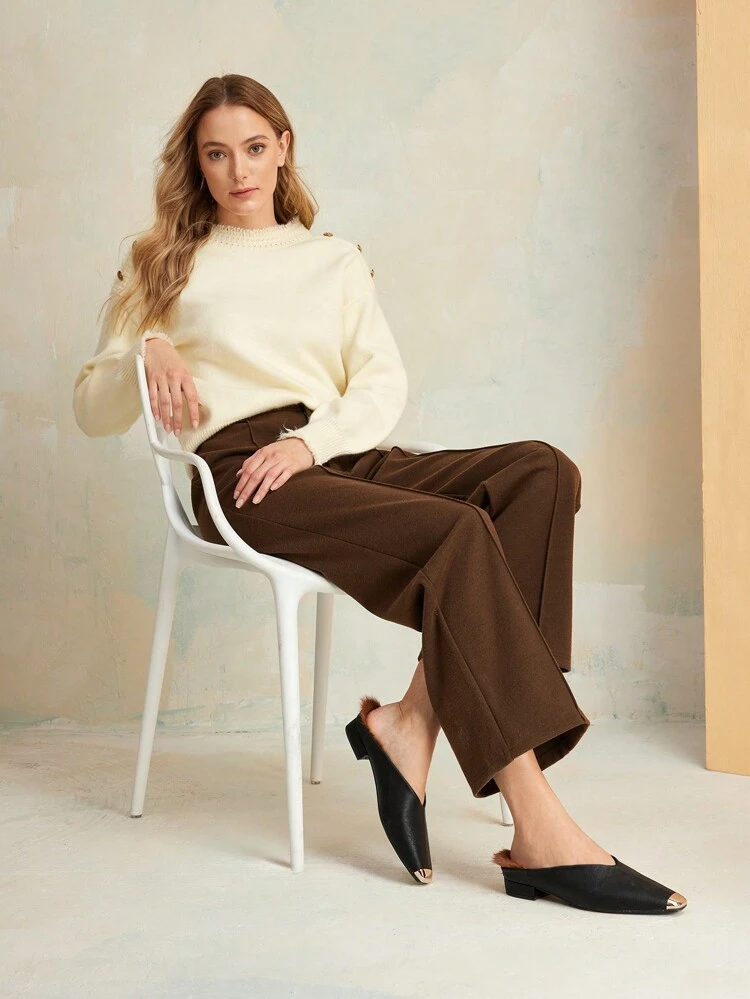 BLACK RABBIT FUR TRIM WOMEN LOW HEEL BACKLESS SLIDES SPRING SHOES, SPRING BREAK EASTER PROM HEELS