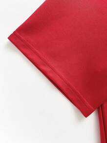 SHEIN Teen Boy Letter Print Round Neck Short Sleeve T-Shirt And Shorts Set