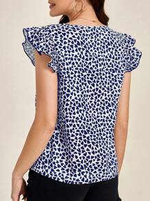 SHEIN Clasi 女士无袖休闲简约经典衬衫，日常穿着 - 藏蓝色 - 查看 2