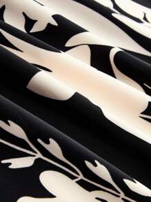 DreamSkyne Women's Plus Size Positioning Floral Print Holiday Skirt, Versatile And Practical - Black - View 6