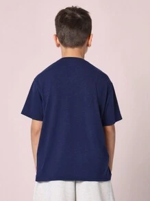 SUMWON Youth Denver Colorado Varsity Style City Pride T-Shirt, Casual Urban Collegiate Street Tee For Boys Girls Kids Teens, Hometown Team School Spirit - Royal Blue - View 2