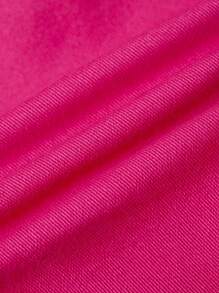 SHEIN MOD Shorts vaqueros elásticos informales de mujer, color rosa