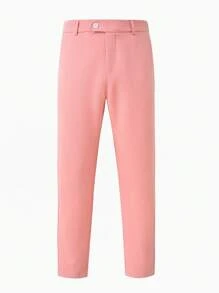 Manfinity Bizformal 男士格纹直筒宽松休闲通勤长裤