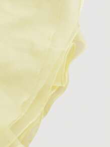 SHEIN MOD 女士浅黄色欧根纱浪漫连衣裙、度假连衣裙、节日连衣裙、女士西装、乡村服装、海滩度假服装、波西米亚风女装、女士生日服装、春夏连衣裙、早午餐服装、女士约会晚礼服、维加斯晚礼服、毕业礼服