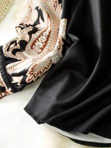 Lacomfia Casual European Style Floral Pattern Long Sleeve Loose Regular Shirt, Suitable For Spring Autumn, Plus Size - Multicolor - View 6