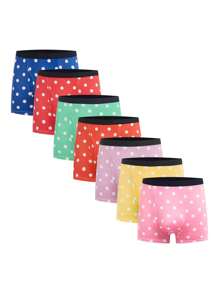 7pcs Pack Milk Silk Striped Casual Woven Waistbands For Teen Boy - Multicolor - View 1