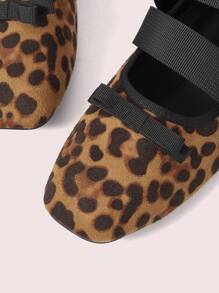 CUCCOO DOLLMOD Women's Comfortable Faux Suede Square Toe Flats, Brown - Multicolor - View 4