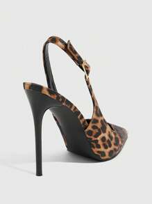 CUCCOO SZL Women's Fashion Leopard Print Metal Head Classic Comfortable Versatile Pointed Toe Stiletto High Heels Pumps, Suitable For Commuting, Dating, Party, Holiday, Wedding Spring Shoes Spring Break Easter Prom Heels - Multicolor - View 9